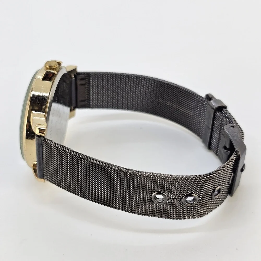 Women's Analog Watch 36MM Dark Brown Dial Dark Brown Mesh Bands NEW Battery